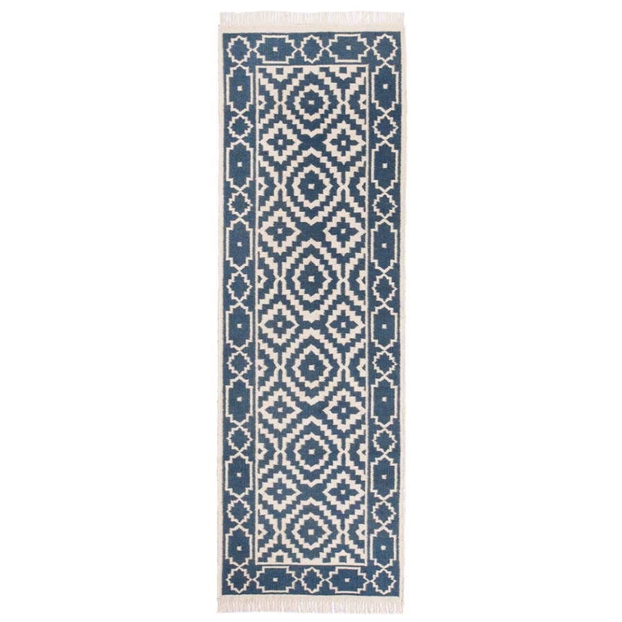 Samarkand Indigo Kilim Rug - R6128 - Uneeka